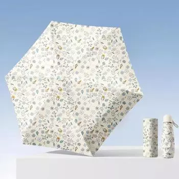 New 8-bone three-fold small daisy clear new sunshade umbrella vinyl umbrella sunscreen sun umbrella one piece 21 inches