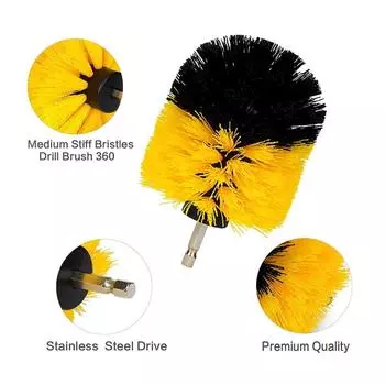 NEW 8Pcs/Set Electric Scrubber Brush Drill Brush Kit Plastic Round Cleaning Brush For Carpet Glass Car Tires Nylon Brushes