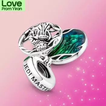 New 925 Sterling Silver Han Solo Leia Kiss Charm Charm Bead Jewelry Fit Original Fashion Bracelet Women Fashion Jewelry Gift