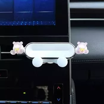 New Adjustable Vehicle Mounted Cell Phone Stand Holder For Car Air Outlet Navigation Fixed Support Suitable For All Smart Phone