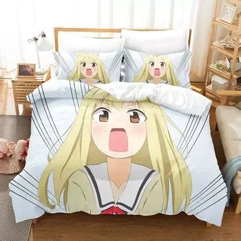 New Aho Girl Bedding Set Single Twin Full Queen King Size Bed Set Adult Kid Bedroom Duvet cover Sets Cool Anime Bed Sheet Set EU Twin 135x200cm