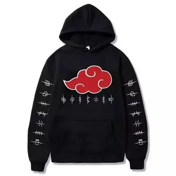 Новая мужская толстовка с капюшоном Akatsuki Cloud Fun Printed Y2K, модный пуловер с принтом, осенне-зимний удобный топ-хит в стиле хип-хоп S
