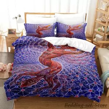 New Alex Grey Bedding Set Single Twin Full Queen King Size Bed Set Adult Kid Bedroom Duvetcover Sets Anime parure de lit Bed 70x133cm 2pcs