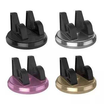 New Alloy Car Phone Holder 360 Degree Soft Silicone Mat Slip Anti Phone Mobile Stands GPS Mount Car Dashboard Support Brack S7F2 золотой