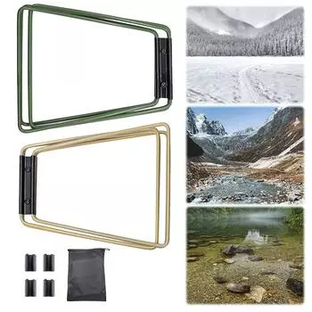 New Aluminum Alloy Box Stand Stainless Steel Organizer Box Folding Stand Iron Storage Box Bracket for Outdoor Picnic Fishing серебряный