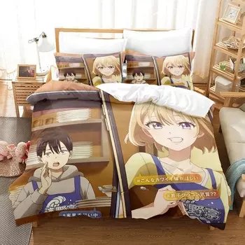 Новое Аниме Пара Кукушек Постельное Белье Односпальный Полуторный Двуспальный Квинсайз Кингсайз Комплект для Кровати Взрослая Спальня Комплекты Пододеяльников Домашний Текстиль EU Twin 135x200cm