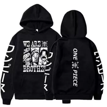 Новый Аниме День Человек Флисовый Свободный Худи Свитер XS