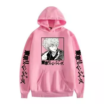Новый модный повседневный свитер с капюшоном с принтом аниме XS