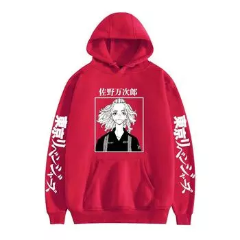 Новый свитер с капюшоном и принтом аниме XS