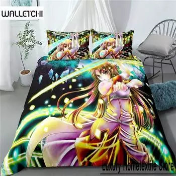 New Anime Sword Art Online 3D Bed Linen Duvet Covers Home Textile Kids Comforter Bedding Sets Bed Set Home Decor With Pillowcase 70x133cm 2pcs