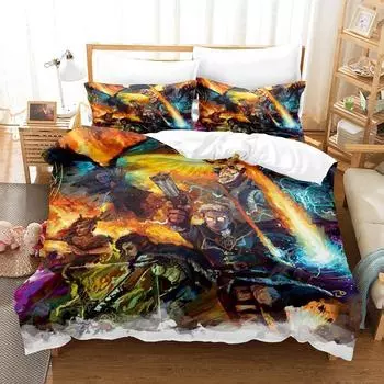 New Anime The legend of vox machina game Bedding Set Single Twin Full Queen King Size Bed Set Adult Kid Bedroom Duvet cover Sets EU Twin 135x200cm