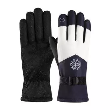 New Anti slip Cycling Gloves for Both Men and Women In Autumn and Winter with Thickened Fleece Cold Proof Windproof and Outdoor Warm Cotton Gloves average size