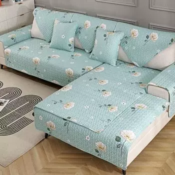 New Arrival 2025 Pure Cotton Sofa Cushion Cotton Fabric Cushion All Year Round Neutral Non Slip Sofa Cover All-Inclusive Universal Summer Romance 70*70 (can be used as armrest or backrest)