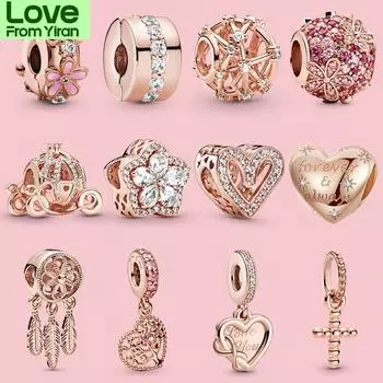 New Arrival 925 Sterling Silver Pendant Colorful Dream Catcher Cutout Charm Beads Fit Bracelet Necklace Jewelry