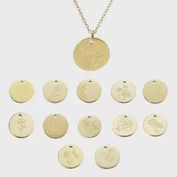 New Arrival Birthday Flower Necklace Pendant - Perfect Girlfriend Gift for December Birthdays