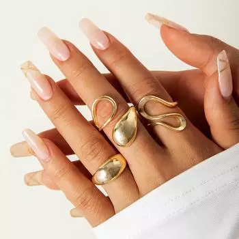 New arrival cool wind bow irregular hollow opening ring personality fashion texture flower ring