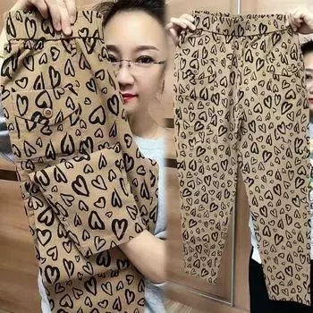 New Arrival Cotton and Linen Sweatpants Women s High Waist Loose Slimming and All-Matching Ankle-Length Slim-Fit Skinny Jeans Stretch Casual Pants Khaki 3XL
