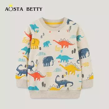 New Arrival: Cute Cartoon Round Neck Sweatshirt for Boys - European & American Style Autumn Fashion 6Y (120cm)