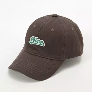 New Arrival Fashion Embroider Letters Ins Face-Looking Small Peaked Cap Casual All-Matching Baseball Cap Travel Sun Protection Hat Dark Curry