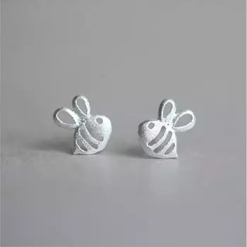 New Arrival Fresh And Lovely 925 Sterling Silver Jewelry Cute Cartoon Little Bee Sweet Female Personality Earrings E002