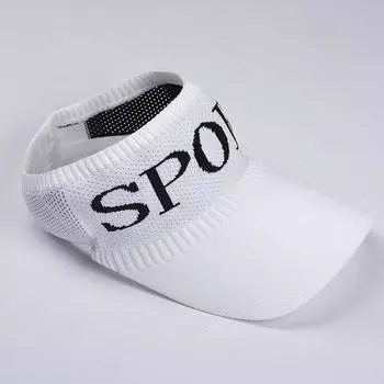 New Arrival Gingham Topless Hat Sun Hat Summer Sun Hat for Women Knitting Travel Sun Hat Outdoor Sport Cap Tide sport White