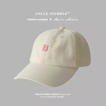 New Arrival Hat Baseball Cap Women s Summer Thin K-style Ins Easiest for Match Face-Looking Small Curved Brim B Alphabet Peaked Cap Beige Adjustable