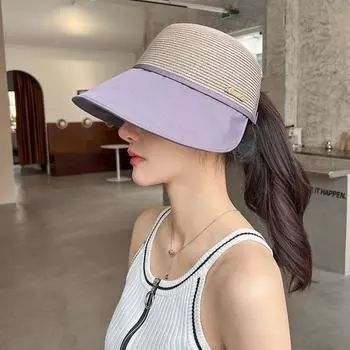 New Arrival Hat Female Big Brim Sun Protection Hat K-style Cycling Summer Sun Hat Fashion Sports Cute Bucket Hat Beige