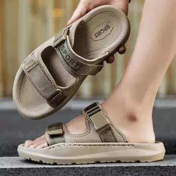 Новое поступление, мужские тапочки, легкие, прогулочные, полуобувь, удобные, мужские, повседневные, нескользящие, уличные, мужские, классные сандалии 38 чёрный