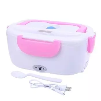 New Arrival Multi-Functional Electric Lunch Box Plug Electric Heating Insulation Electric Lunch Box Mini Convenient Car Lunch Box Pink food grade plastic liner insulation lunch box