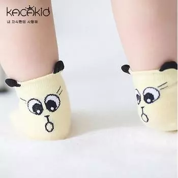 New Arrival Newborn Cotton Socks Cute Cartoon Cotton Baby Socks Non-Slip Bottom Boy and Girl Socks 6M