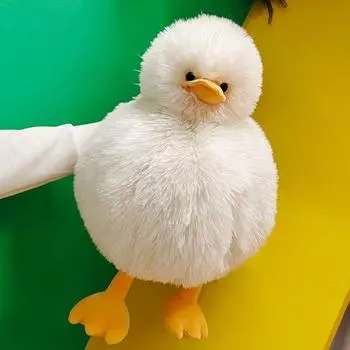 New Arrival Saite Toot Long Hair Little Yellow Duck Doll Duck Doll Ragdoll Stuffed Toy Girl s Birthday Gift Small white duck 35cm