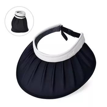 New Arrival Top Hat Female Empty Summer Shell-like Bonnet UPF50 + Sun Protection Sun Hat Color Changing Big Brim Sun-Proof UV Protection 8260-two-tone black