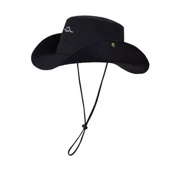 New Arrival Waterproof Quick-Drying Fisherman Broad-Brimmed Hat Summer Sun Hat Men s and Women s Outdoor Mountaineering Fishing Sunshade Cowboy Hat 9260-Black