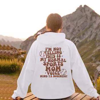 New Arrival Women& Fleece Sweatshirt Printed Letter Slogan Print Kangaroo Pocket Drawstring Print Hoodie Oversized S