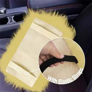 New Auto Center Console Cover Beige Armrest Pads Cushion Protector Universal