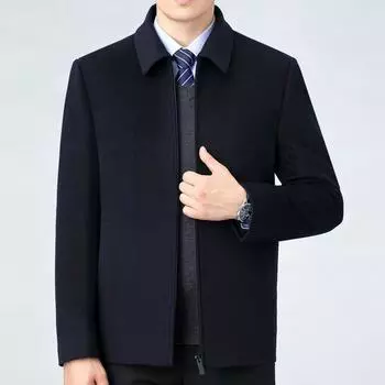 New autumn and winter cashmere jackets, business men s woolen jackets, high-end pure wool tops, dad wear, casual men s wear 170