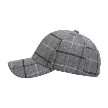 New autumn and winter large plaid cap baseball cap men s and women s gender-neutral sun hat серый