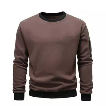 Новая осенне-зимняя мужская флисовая повседневная однотонная толстовка молодежная модная спортивная куртка с длинными рукавами S