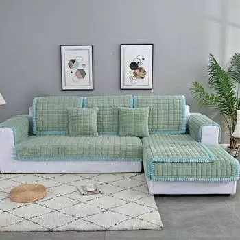 Новая осенне-зимняя плюшевая утолщенная однотонная диванная подушка, современная простая имитация меха кролика, диванная подушка, полотенце 70*70