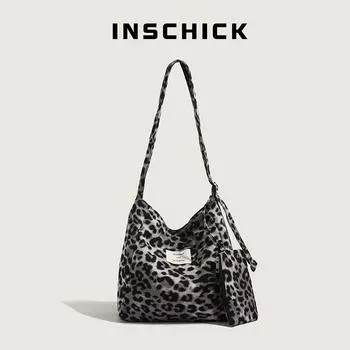 New Autumn and Winter Simple Leopard Print Bag Versatile Commuter Large Capacity Shoulder Bag Mother and Child Tote Bag Women