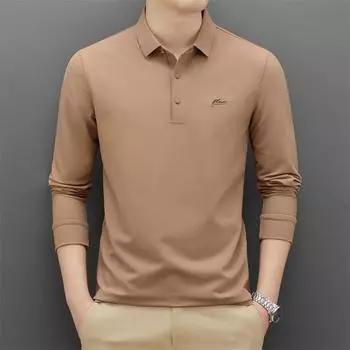 Новая осенняя мужская рубашка с длинными рукавами для отдыха, деловая повседневная однотонная рубашка для молодежи и среднего возраста M