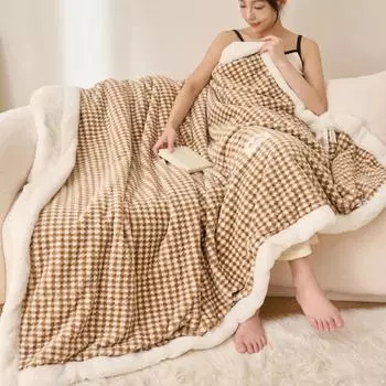 New Autumn Winter Warm Sleeping Blanket Soft Plush Blankets for Sofa Bed Velvet Thickened Warmth Bedroom Throw Blanket Bedspread 100x150cm