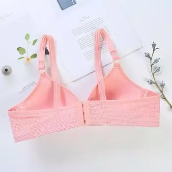 New baby cotton bra middle-aged and elderly breathable underwear comfortable and thin without steel ring gathering bra underwear 36/80B синий