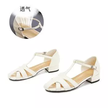 New bag head Roman sandals women s 2025 summer woven hollow small fragrant sandals women s bags and fairy style women s shoes 35