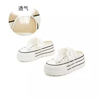 New bag head slippers women s 2025 summer flat bottom sandals outer wear women s high-end women s shoes casual fashion half drag women 35