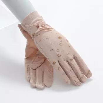 New Baiyun Swallow Summer Driving Sun Protection Gloves Touch Screen Women Thin Sun Protection UV Protection Modal Ice Silk 03 Pink One size
