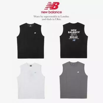 New Balance 24New Unisex Letter Logo Overfit Nashi charcoal/90