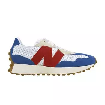New Balance 327 White Blue Red JD Эксклюзивные мужские кроссовки MS327JBR