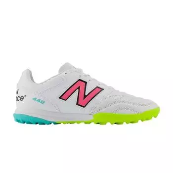 New Balance 442v2 Pro TF United In FuelCell Pack мужские кроссовки белые Hi-Lite неоново-розовые MS41TWH2 44