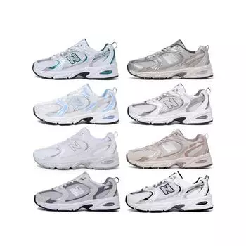 Кроссовки New Balance 530 унисекс классические белые серебристые стальные серые и 12 других 02NBMR530BA/235